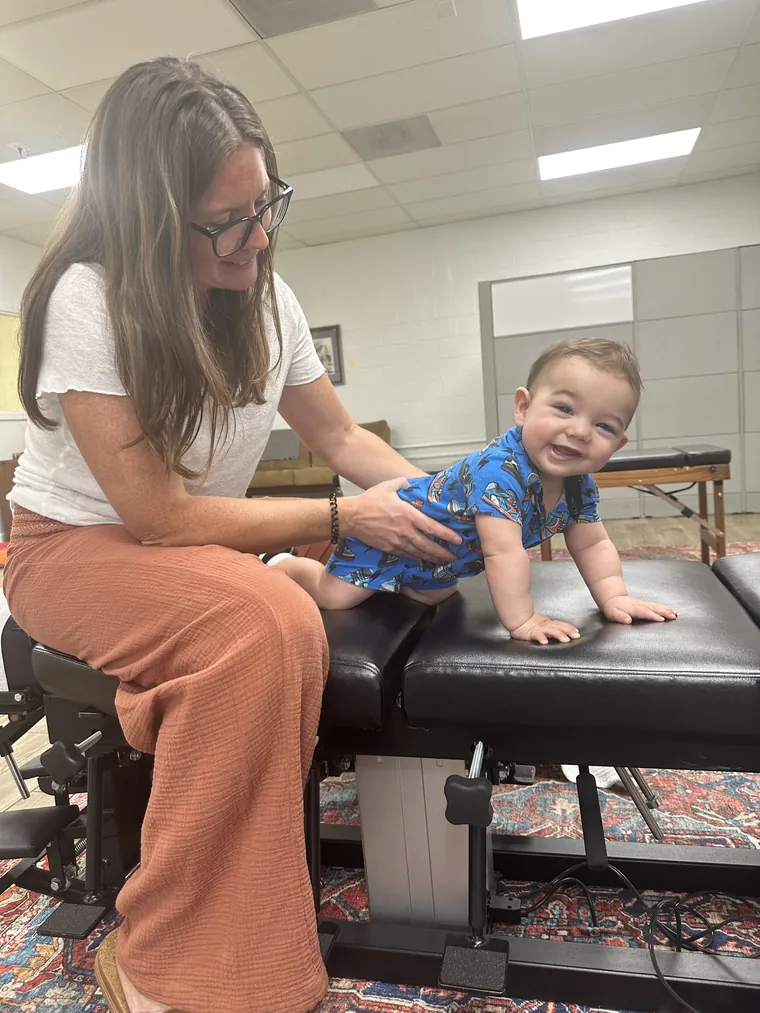 Pediatric adjustment at Whole Health Chiropractic, Gilbert AZ